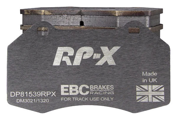 DP81539RPX Sportowe klocki hamulcowe RP-X Racing EBC Brakes Alpine A110 A110 S Chevrolet HHR Opel Corsa D OPC Corsa E OPC Renault Clio Mk3 Megane Coupe Mk3 VAUXHALL Corsa D VXR Corsa E VXR C
