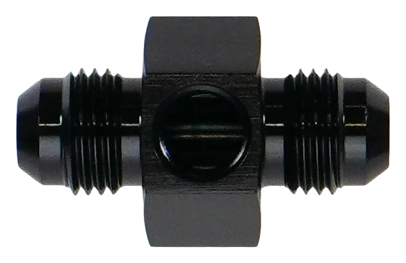 Adapter pomiarowy 6AN męski Flare z portem manometru 1/8" NPT DeatschWerks