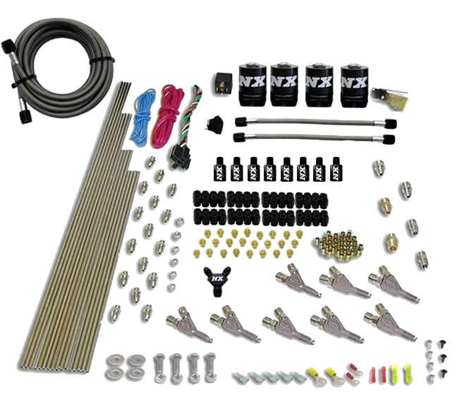 8 Cylinder SSV Direct Port 4 Solenoids without Bottle 200-500Hp Jetting Nitrous Express NX 80016-00