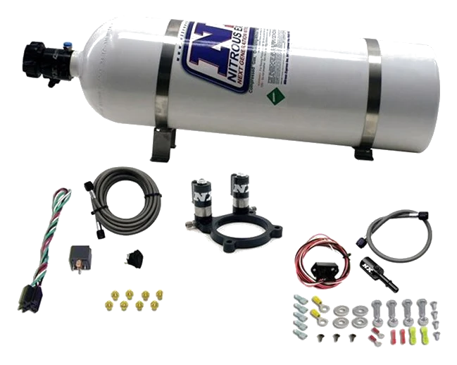 Nitrous Plate System with 15Lb Bottle for Ford Mustang V6 3.5L / 3.7L Nitrous Express NX 20952-15