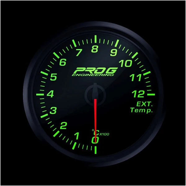 Wskaźnik Pro G Race Series RC, temperatury spalin EGT °C GREEN 52mm
