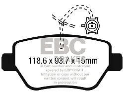 DP42258R Klocki hamulcowe YELLOWSTUFF EBC Brakes Maserati Ghibli M157 Quattroporte M156 Maserati Ghibli Quattroporte