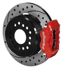 Wilwood 140-7141-DR Forged Dynalite Zestaw hamulcowy tylny 12.19 wiercony czerwony