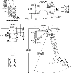 Wilwood 340-16379 Swing Mount Brake and Clutch Pedal 6.25-7:1 Dual M/C