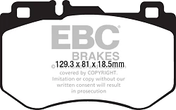 DP42209R Klocki hamulcowe YELLOWSTUFF EBC Brakes Mercedes-Benz CClass W205 C160 CClass W205 C180 CClass W205 C180 TD CClass W205 C200 CClass W205 C200 4Matic CClass W205 C200 TD CClass W205