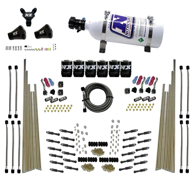 Three Stage 8-Cyl Dry Direct Port Nitrous System 5LB Nitrous Express NX 93206-05