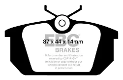 DP596 Klocki hamulcowe ULTIMAX2 EBC Brakes Alfa Romeo 33 145 146 155 GTV Fiat Barchetta Bravo Coupe Marea Marea Weekend Punto Tempra Tipo Uno Selecta Uno Lancia Dedra Delta Y10 Dedra Integra