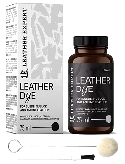 Leather Expert Leather Dye farba do zamszu nubuku aniliny - Black czarny 75ml
