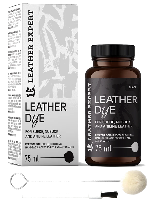 Leather Expert Leather Dye farba do zamszu nubuku aniliny - Black czarny 75ml