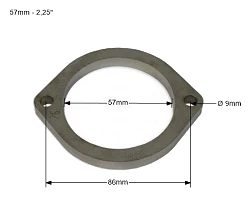 Flansza wydechowa nierdzewna SS304 2,25'' – 57mm FMIC - 2 otwory