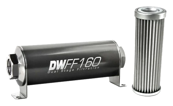 DeatschWerks In-Line Fuel Filter Kit -10AN Female 5 Micron 160mm