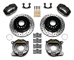 Wilwood 140-9282-D Forged Dynalite Rear Parking Brake Kit 12.19 Drilled Slotted Black