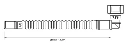 Nuke Performance Pre-Assembled In Tank Fuel Hose with SAE Quick Connect 350mm SAE 7.89 90" to ID8