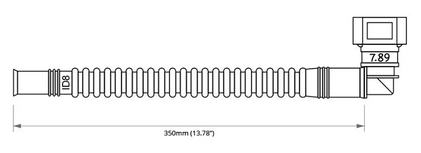 Nuke Performance Pre-Assembled In Tank Fuel Hose with SAE Quick Connect 350mm SAE 7.89 90" to ID8