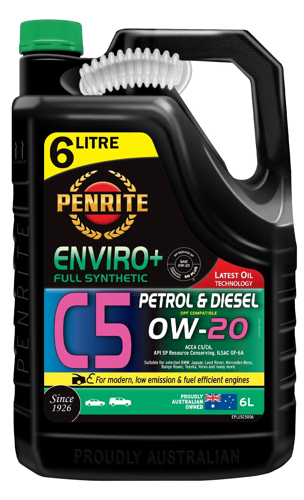 Olej silnikowy Penrite Enviro + C5 0W20 Full Synthetic 6L