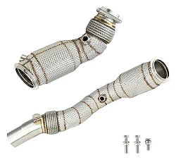 Downpipe FMIC.Pro BMW F80 M3 S55 USA z katalizatorem i osłoną termiczną