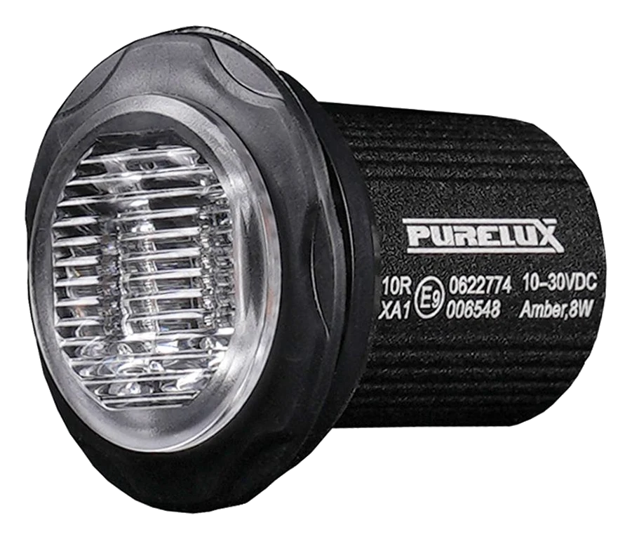 Światło Ostrzegawcze Kogut LED Purelux Strobe Round 12V 24V 36mm 8W