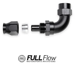 Nuke Performance PTFE Hose End Fitting Spare Socket AN8, Black