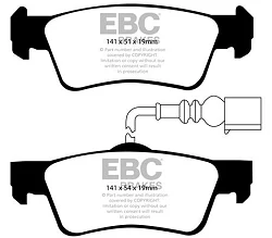 DP41907R Klocki hamulcowe YELLOWSTUFF EBC Brakes Volkswagen Caravelle Touareg 1st Gen Volkswagen COMMERCIAL Transporter Kombi/Camper T5
