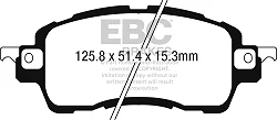 DP22275 Klocki hamulcowe GREENSTUFF EBC Brakes Mazda 2 Mazda 2 SCION iA Toyota Yaris IA Yaris Sedan