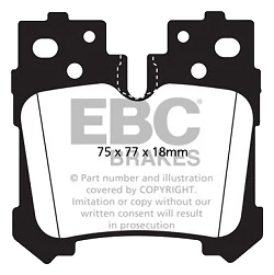 DP41812R Klocki hamulcowe YELLOWSTUFF EBC Brakes Lexus LS460 XF40 LS460 XF40 Sport LS600h XF40 LS500h XF50 Lexus LS460 LS500 LS500h LS600h LS460 Sport LS460 Touring Package