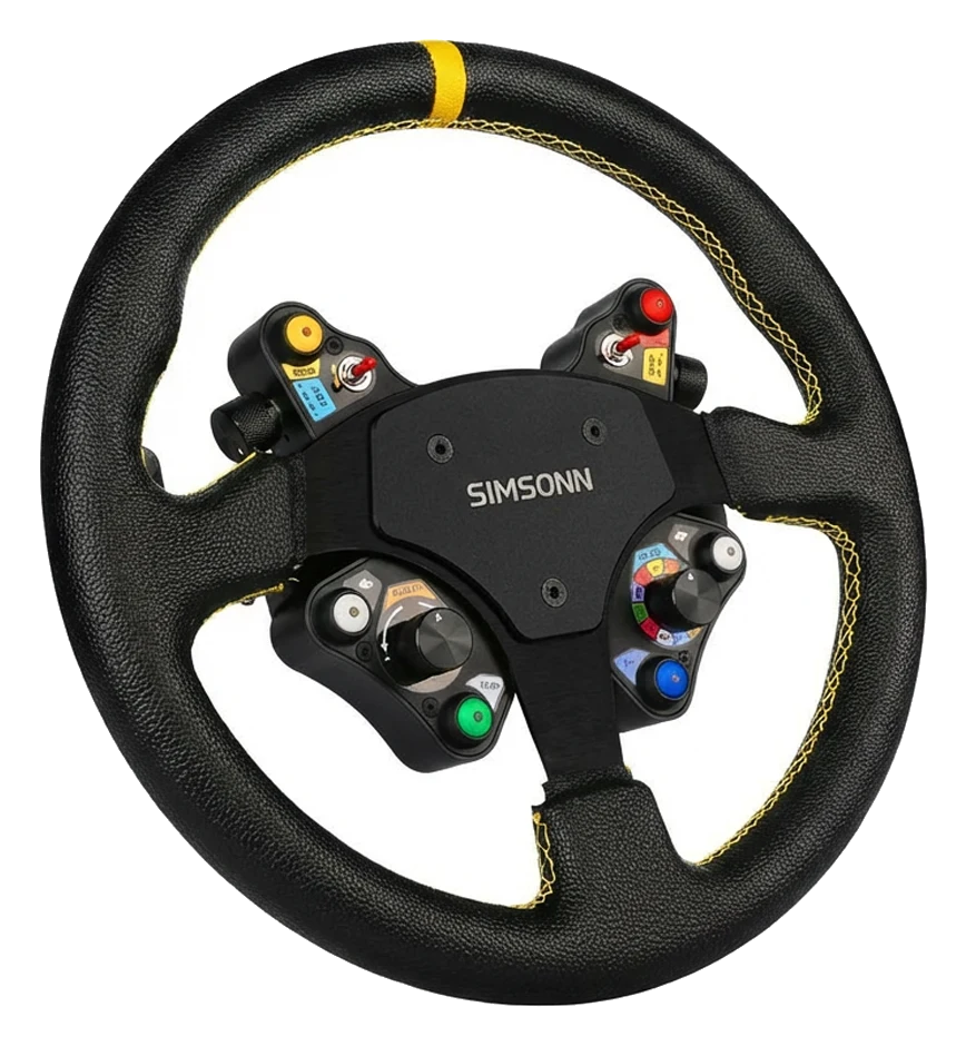 Skórzana Kierownica Hub Panel Kontrolny Carbon SIMSONN Symulator Simracing