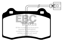 DP51140/2NDX Klocki hamulcowe BLUESTUFF NDX EBC Brakes Seat Ibiza 6K Ibiza 6L Leon 1M Leon 1P Ibiza 6K Cupra R Ibiza 6L Cupra Leon 1M Cupra R Leon 1P Copa Leon 1P Cupra - DP51140/2NDX
