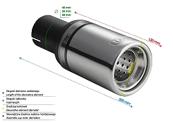Uniwersalna końcówka tłumika okrągła 80mm długość 120mm średnica montażowa 45mm - N1-07/45