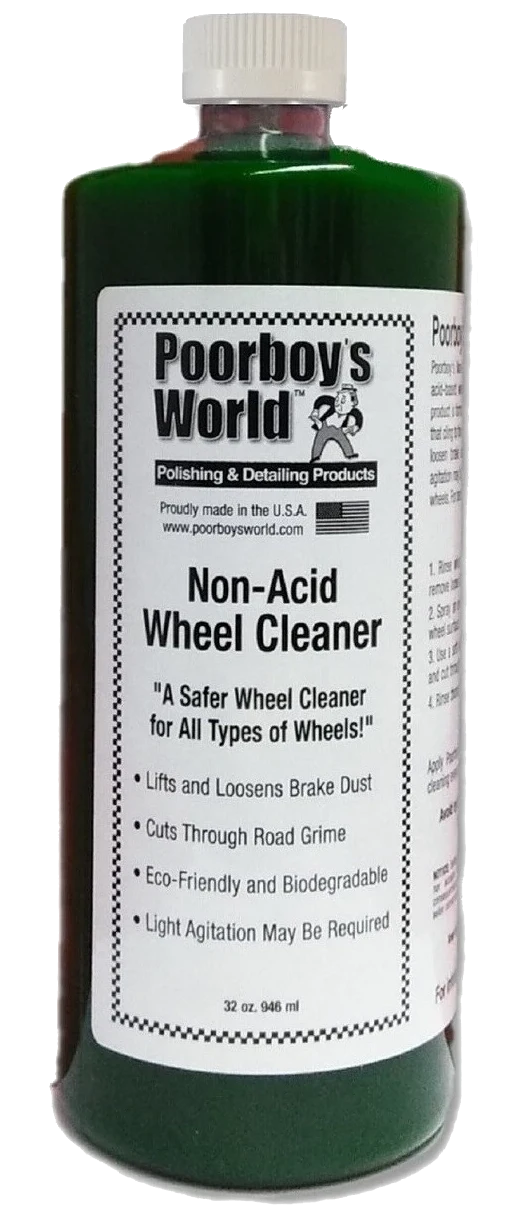 POORBOY'S WORLD Non-Acid Wheel and Tire Cleaner do czyszczenia felg kół bezpieczny bez kwasu 946 ml