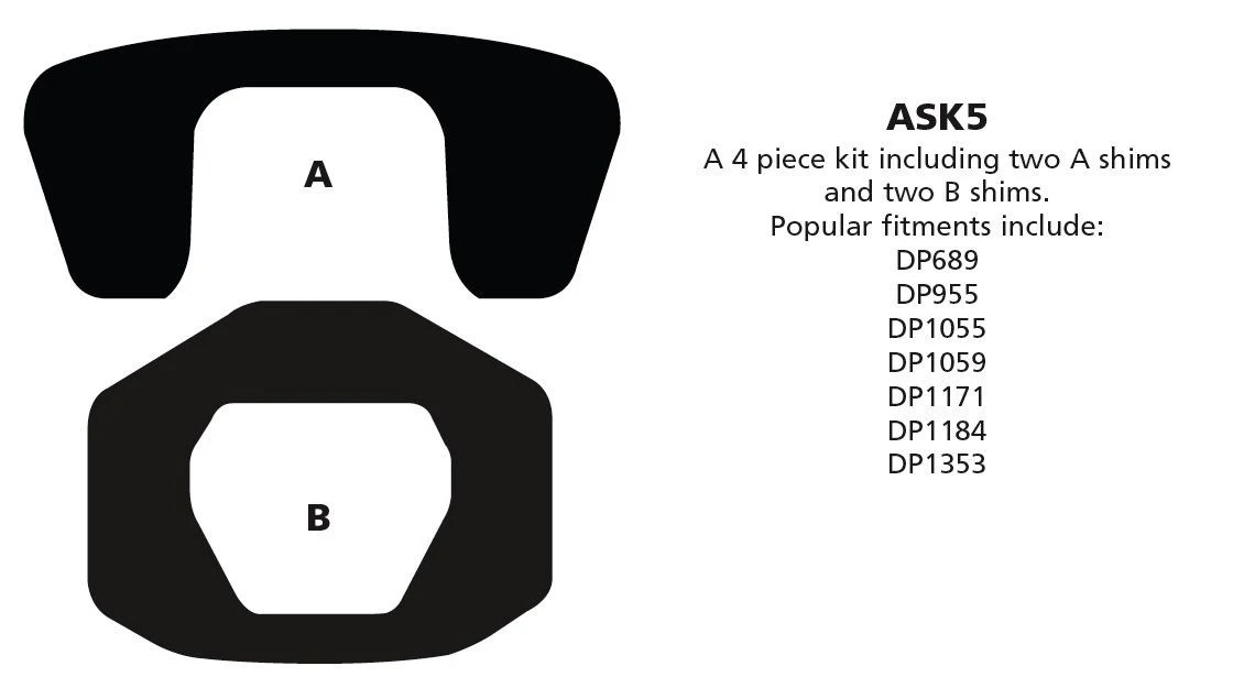 ASK5 Anti-squeal shim kits EBC Brakes - ASK5