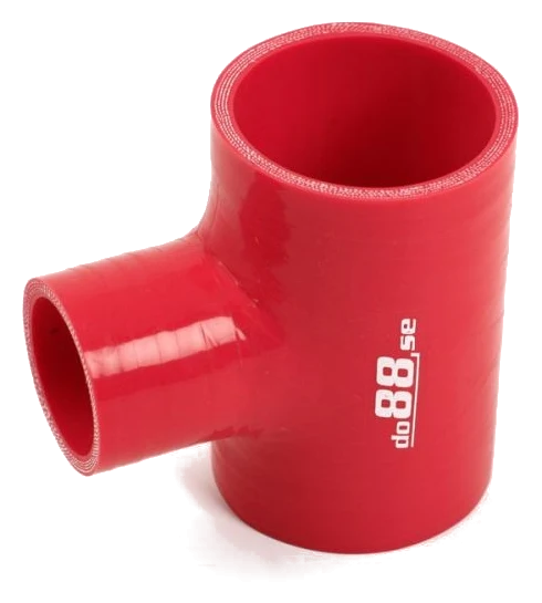 Wąż silikonowy czerwony T 2,5" + 2" (63+51mm)