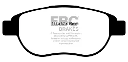 DP41375R Klocki hamulcowe YELLOWSTUFF EBC Brakes Citroen Berlingo Multispace Xsara Xsara Estate Xsara Picasso Peugeot 206 207 207CC 307 1007 Partner Combi C3 Mk1 C3 Mk2 C4 1st Generation 206