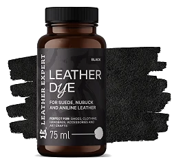 Leather Expert Leather Dye farba do zamszu nubuku aniliny - Black czarny 75ml
