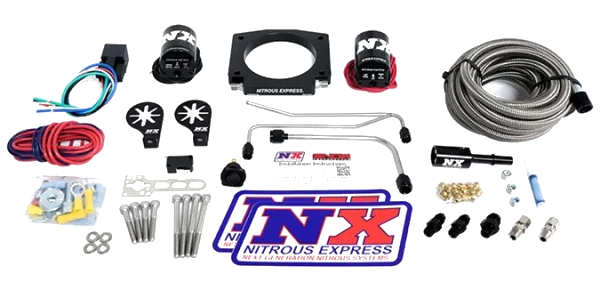 LS Single Entry 90mm Plate Hardline System without Bottle (50-400Hp) Nitrous Express NX 20934S-00