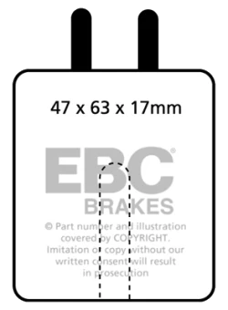 DP120 Klocki hamulcowe ULTIMAX2 EBC Brakes Alfa Romeo TZ1 ALVIS TD21 TE21 TF21 ASA 1000 GT BMW 507 700 2600 502 3200 502 BRISTOL 406 407 408 Daimler Majestic Datsun Sports 1600 Sports 2000 I