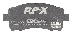 DP81134RPX Sportowe klocki hamulcowe RP-X Racing EBC Brakes Subaru Impreza Impreza Sport Legacy BG5 Legacy BE5 Legacy BH5 Legacy BD9 Legacy BG9 Legacy Legacy Outback Subaru Forester SF Impre
