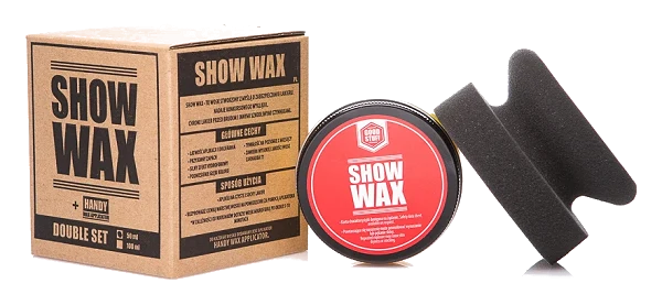 GOOD STUFF Show Wax 50ml + Handy Wax Applicator wosk carnauba do ochrony lakieru i efektu hydrofobowego