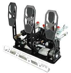 Pedalbox Kit Car Mocowany do Podłogi z Podparciem Stopy RacingPedalBoxes - Czarny