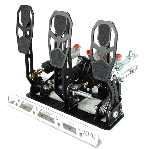 Pedalbox Kit Car Mocowany do Podłogi z Podparciem Stopy RacingPedalBoxes - Czarny