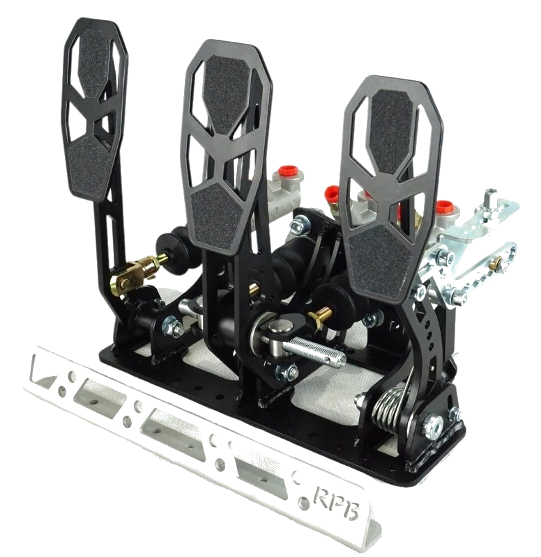 Pedalbox Kit Car Mocowany do Podłogi z Podparciem Stopy RacingPedalBoxes - Czarny