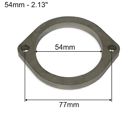 Flansza wydechowa nierdzewna SS304 54mm FMIC.EU - 2 otwory