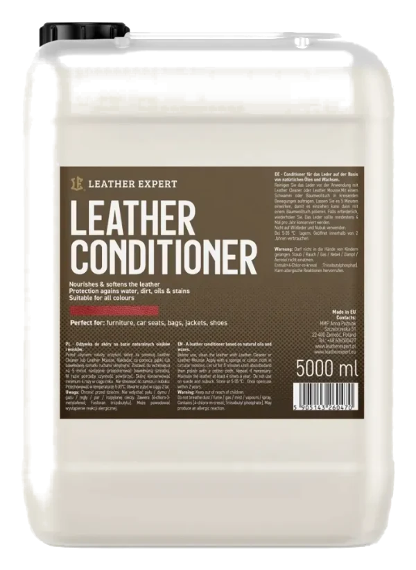 Leather Expert Leather Conditioner odżywka do pielęgnacji skóry z naturalnymi olejkami i woskami  5l 5000ml