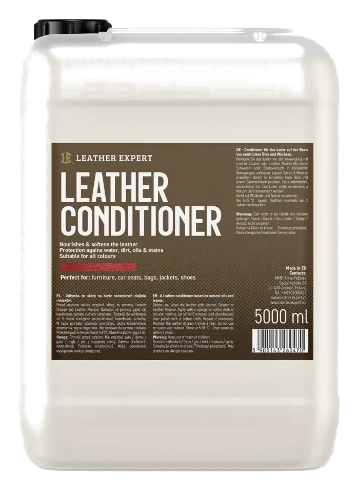 Leather Expert Leather Conditioner odżywka do pielęgnacji skóry z naturalnymi olejkami i woskami  5l 5000ml
