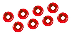 Ozdobne śrubki i podkładki JRspec Fender Washer czerwone