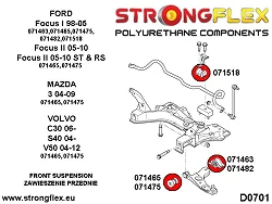 071465B: Tuleja wahacza przedniego przednia 12mm Mazda 3