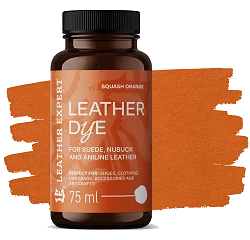 Leather Expert Leather Dye farba do zamszu nubuku aniliny - Squash Orange dyniowy pomarańczowy 75ml