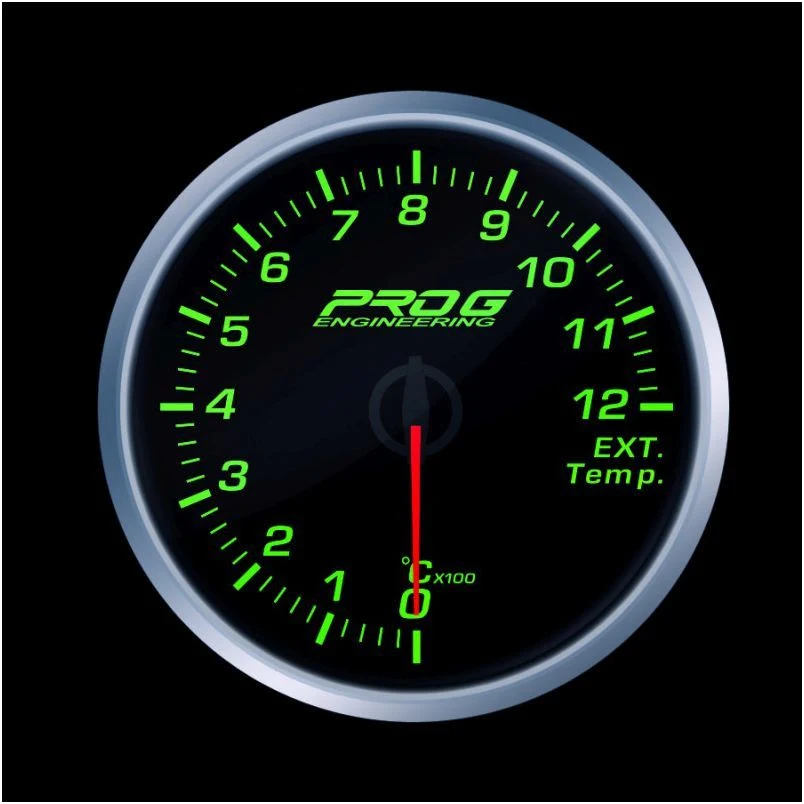 Wskaźnik Pro G Race Series 2 RS, temperatury spalin EGT °C GREEN 52mm