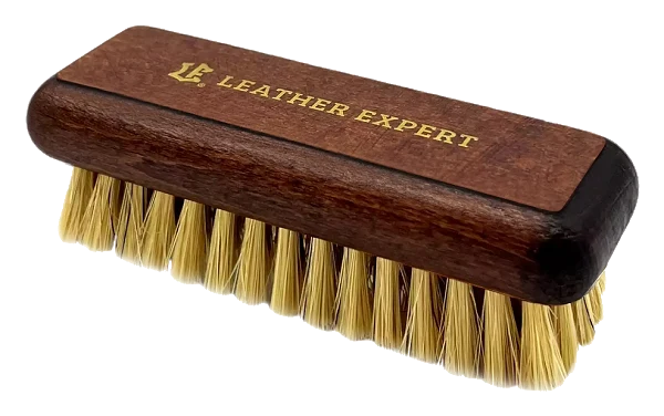 Leather Expert szczotka do czyszczenia skóry z naturalnym włosiem 11cm
