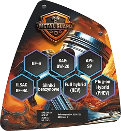 Metal Guard Olej silnikowy pełny syntetyk syntetyczny GF6 API SP LSPI PHEV 0W20 5l
