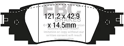 DP23080 Klocki hamulcowe GREENSTUFF EBC Brakes Lexus ES300h Toyota Camry Corolla Cross Lexus ES250 ES300h Toyota Avalon XX50 Avalon XX50 TRD Avalon C-HR Camry TRD Corolla Cross Venza
